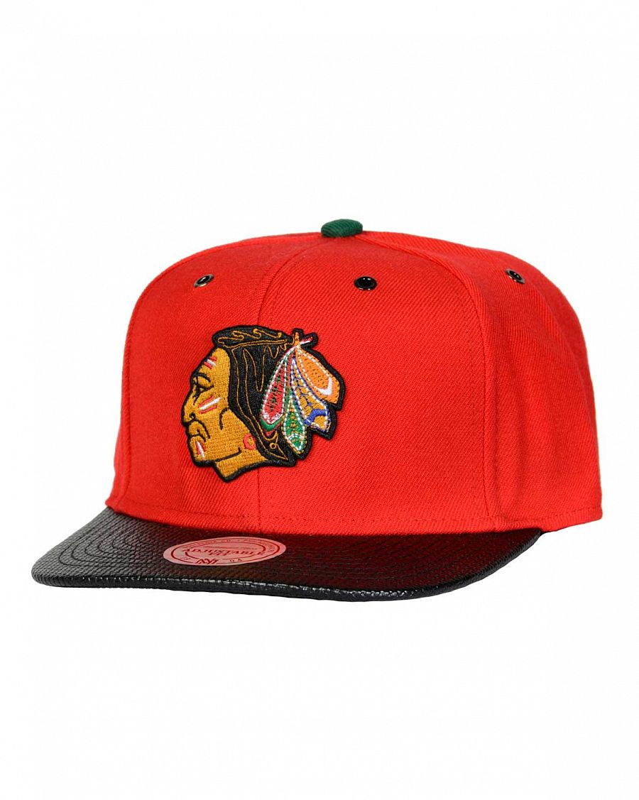 Бейсболка с прямым козырьком Mitchell and Ness Carbon Fibre Chicago Blackhawks Red отзывы