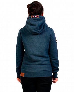 Толстовка женская с капюшоном Naketano Schmierlappen Jeck VI Indigo Blue Толстовка женская с капюшоном Naketano Schmierlappen Jeck VI Indigo Blue