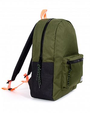 Рюкзак городской с отделом для 15 ноутбука Herschel Settlement Ivy Green Black Shocking Orange Рюкзак городской с отделом для 15 ноутбука Herschel Settlement Ivy Green Black Shocking Orange