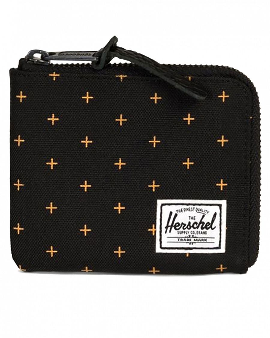 Кошелек на молнии и слотом для карт Herschel Johnny Black Gridlock Gold отзывы