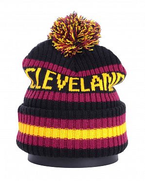 Шапка с помпоном на флисе '47 Brand NBA Cleveland Cavaliers Black Wine