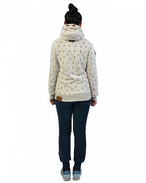 Толстовка женская на молнии с капюшоном Naketano Scheideanstalt Mothership Oma Melange