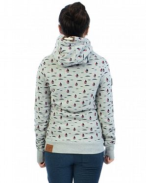 Толстовка женская с капюшоном Naketano Gano Di Magonza Grey Grey Melange