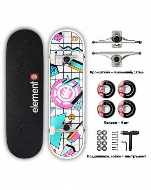 Скейтборд в Сборе Element 2 размер 8.25 (18 зеленый розовый 8.25) Скейтборд в Сборе Element 2 размер 8.25 (18 зеленый розовый 8.25)