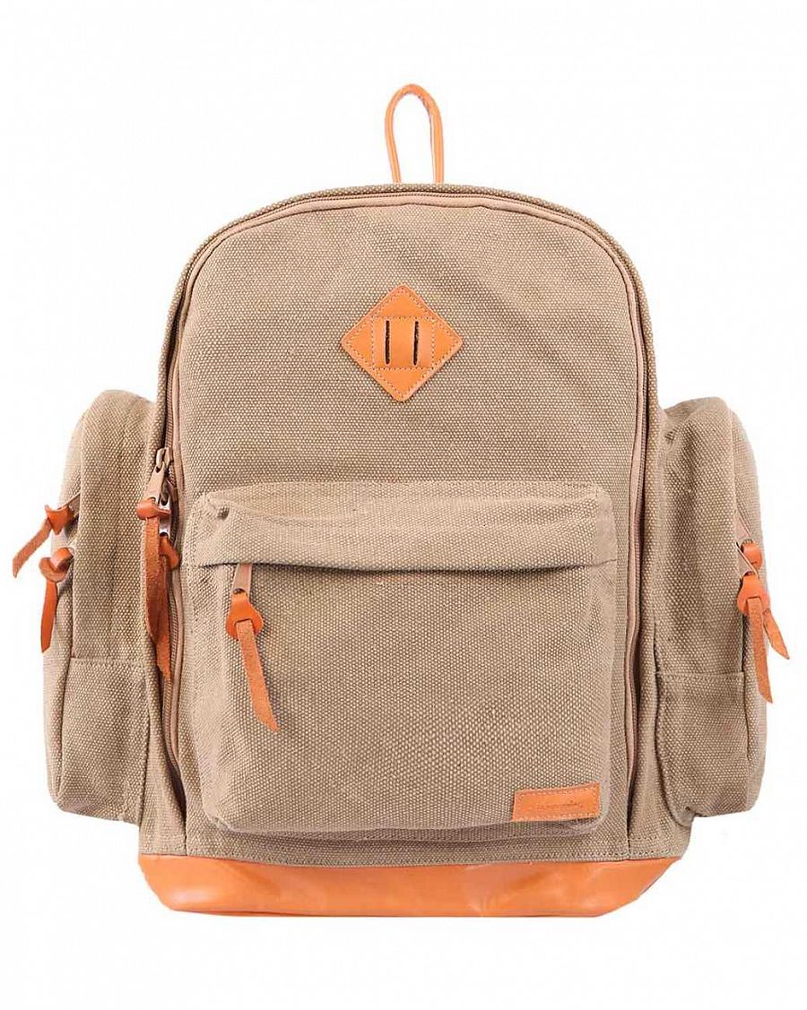 Рюкзак тканевый из толстого водостойкого хлопка Submarine Daypack Beige Orange отзывы