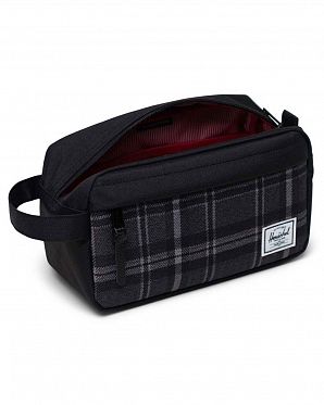 Пенал\дорожная сумочка Herschel Chapter Black Greyscale plaid