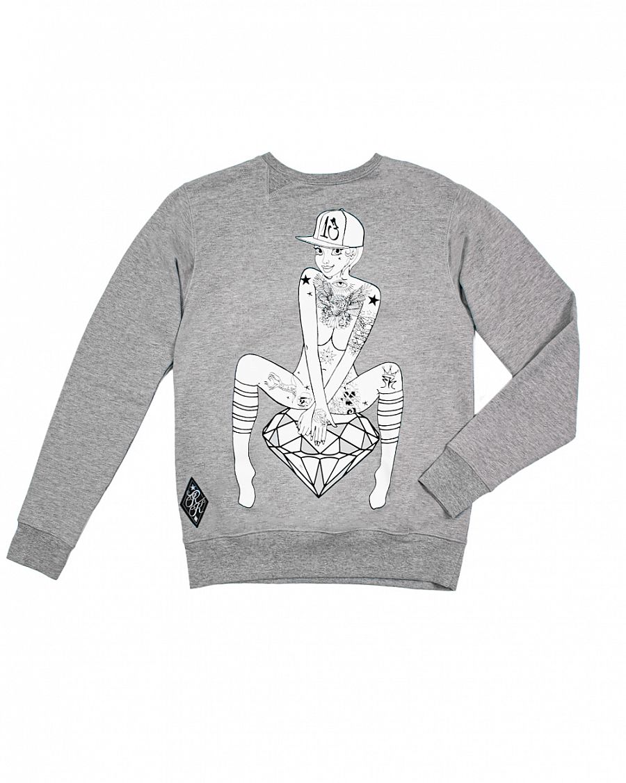 Толстовка свитшот Rum Knuckies Ladi Diamond Grey отзывы Толстовка свитшот Rum Knuckies Ladi Diamond Grey отзывы
