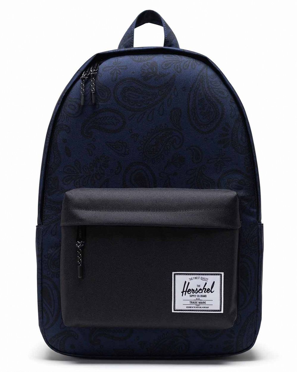 Рюкзак водоотталкивающий для ноутбука 15 дюймов Herschel Classic XL Paisley Peacoat Black отзывы