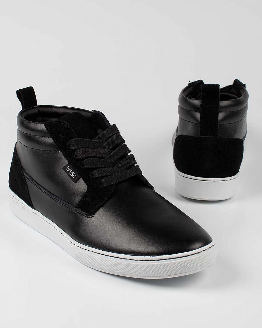 Кеды мужские высокие кожа Wesc Hagelin Mid Top Black отзывы