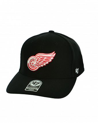 Бейсболка классическая с изогнутым козырьком шерсть '47 Brand Detroit Red Wings Black