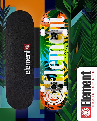 Скейтборд в Сборе Element 3 размер 8.25 (12 зеленый салатовый)