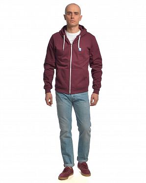 Толстовка мужская на молнии с капюшоном Iriedaily Desire Effect Maroon
