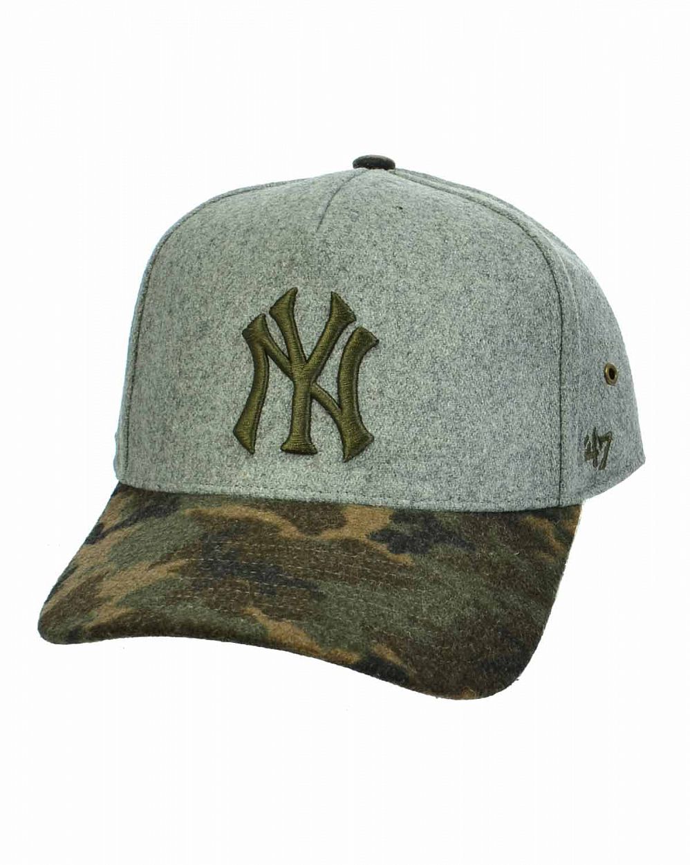 Бейсболка классическая с изогнутым козырьком шерсть '47 Brand HITCHNER MVP DT New York Yankees Grey отзывы