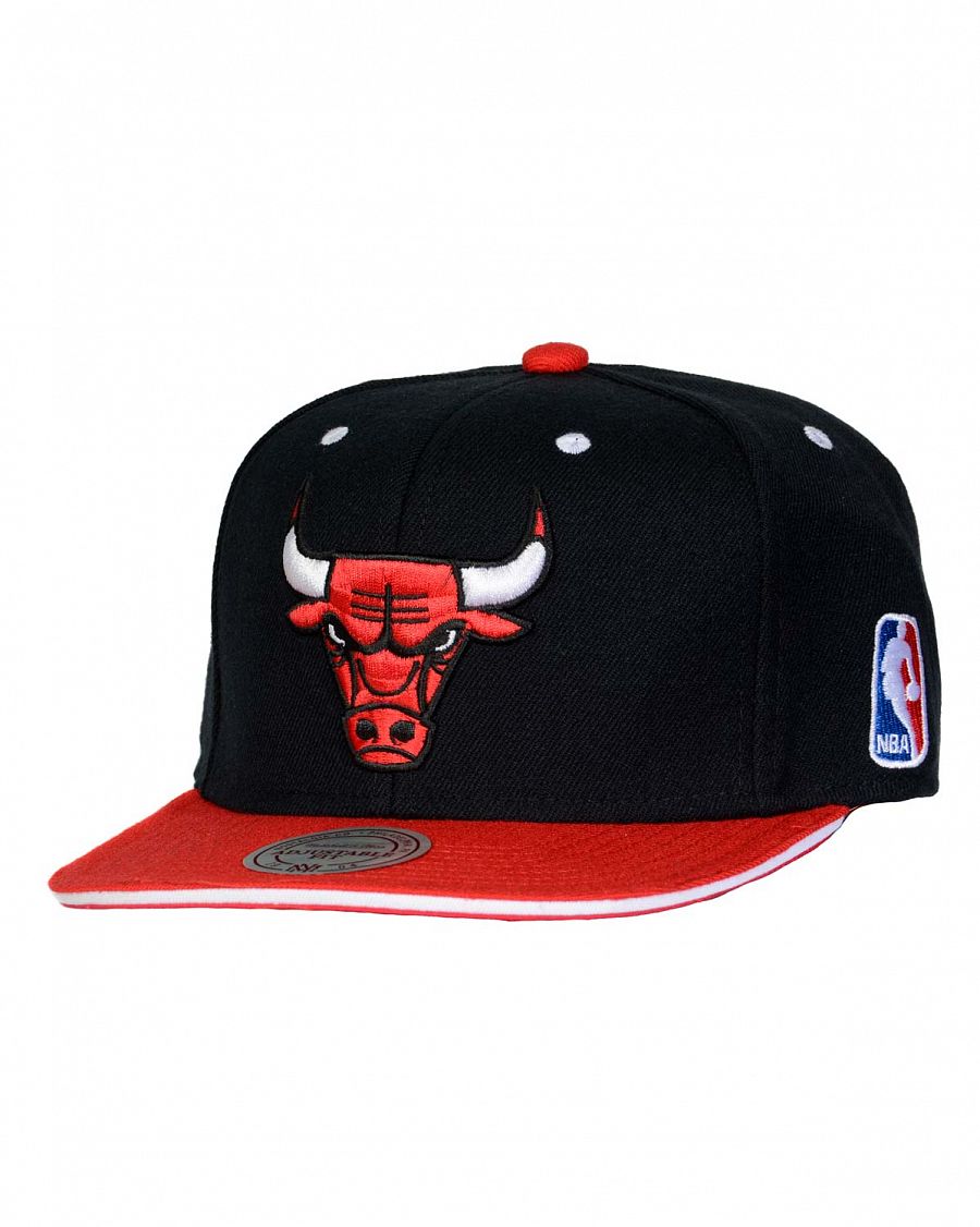 Бейсболка с прямым козырьком Mitchell and Ness TIP OFF Chicago Bulls Black Red отзывы