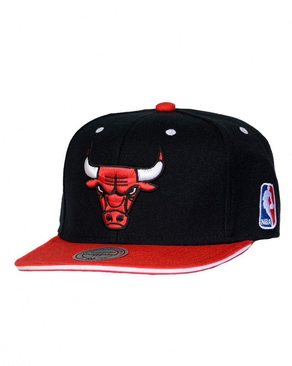 Бейсболка с прямым козырьком Mitchell and Ness TIP OFF Chicago Bulls Black Red отзывы