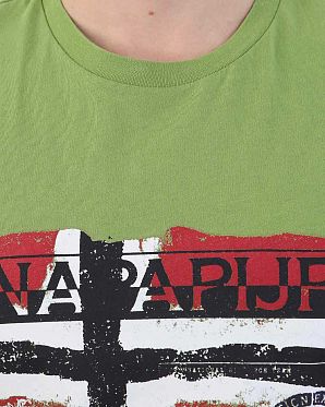 Футболка мужская Napapijri Seg Print Green Футболка мужская Napapijri Seg Print Green