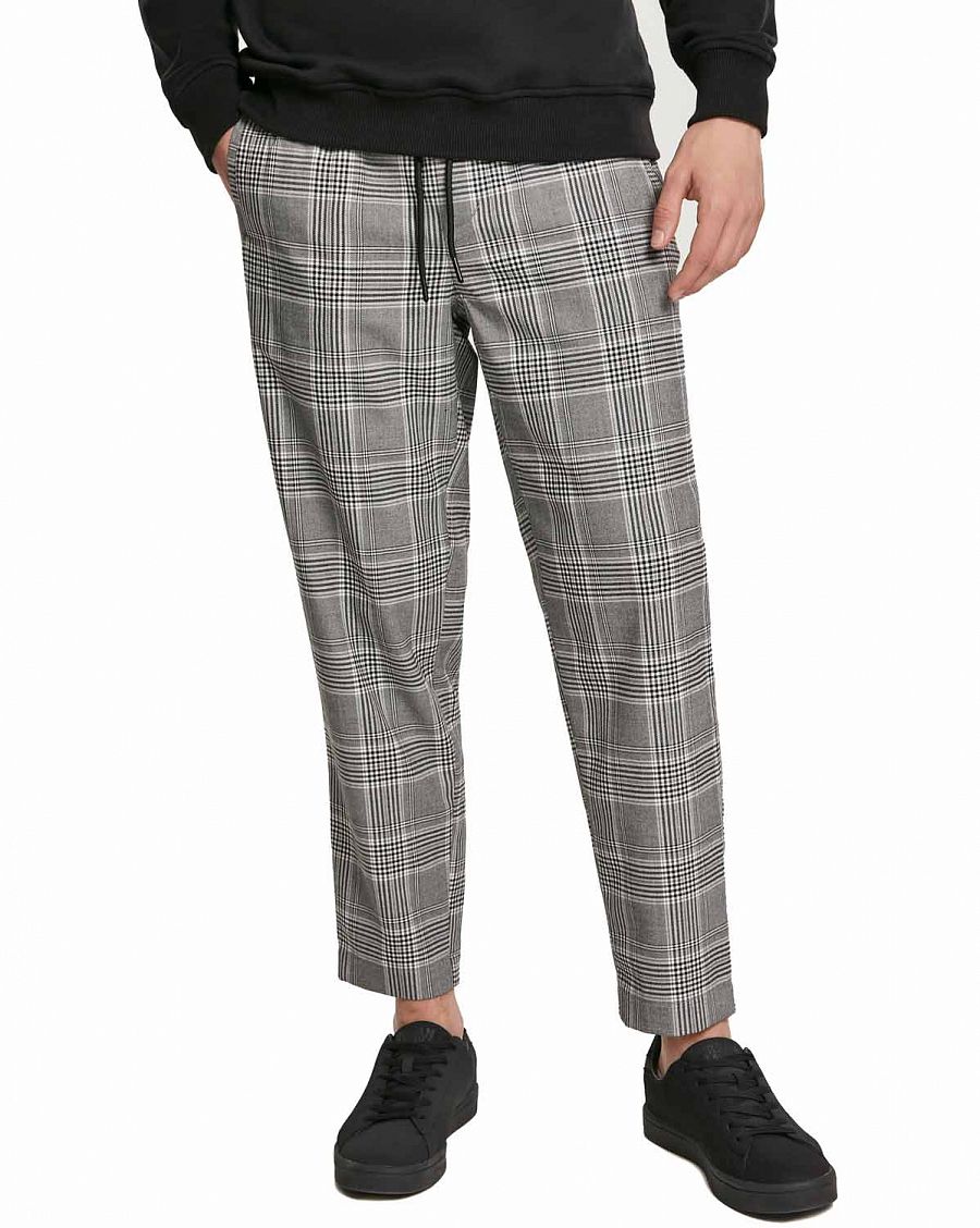 Брюки мужские летние легкие Urban Classics Cropped Comfort Glencheck White Black отзывы Брюки мужские летние легкие Urban Classics Cropped Comfort Glencheck White Black отзывы