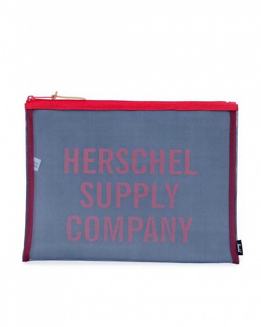 Папка Чехол Herschel Network Large Mesh Navy Red отзывы