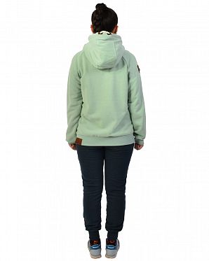 Толстовка женская на молнии с капюшоном Naketano Brazzo Milky Green Melange Толстовка женская на молнии с капюшоном Naketano Brazzo Milky Green Melange