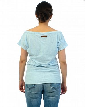 Футболка женская летняя на широкой резинке Naketano Wolle X Cloudy Melange