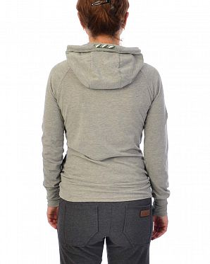 Лонгслив женский с капюшоном Naketano Mandy Jeck Gun Smoke Grey Лонгслив женский с капюшоном Naketano Mandy Jeck Gun Smoke Grey