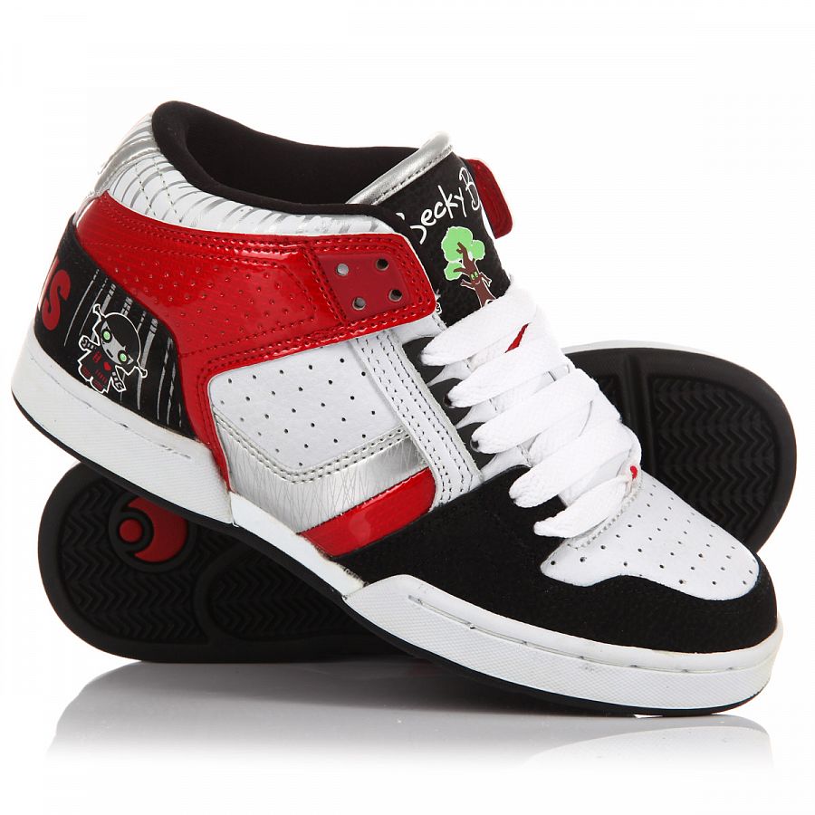 Кеды высокие женские Osiris South Bronx Girls Ll/Soak/White/Black/Red отзывы