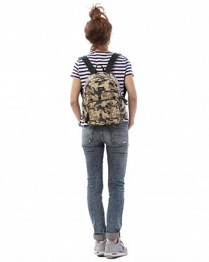 Рюкзак маленькй кожаный водонепроницаемый Obey Camo Brown Рюкзак маленькй кожаный водонепроницаемый Obey Camo Brown