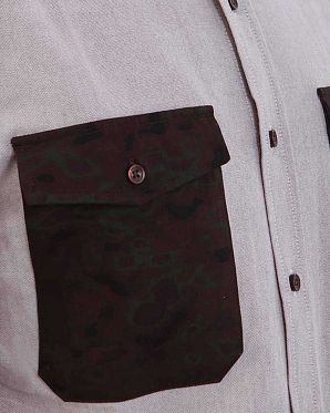 Рубашка мужская с длинным рукавом Publish Brand USA Terry Brown