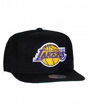 Бейсболка с прямым козырьком Mitchell and Ness WOOL SOLID Los Angeles Lakers Black Бейсболка с прямым козырьком Mitchell and Ness WOOL SOLID Los Angeles Lakers Black