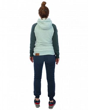 Толстовка женская с капюшоном на молнии Германия Naketano Mach Nasty Mint Jungle