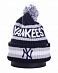 Шапка с помпоном на флисе '47 Brand Baseball New York Yankees Black Grey