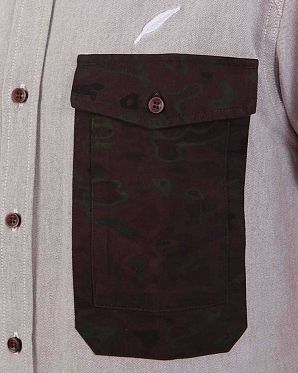 Рубашка мужская с длинным рукавом Publish Brand USA Terry Brown