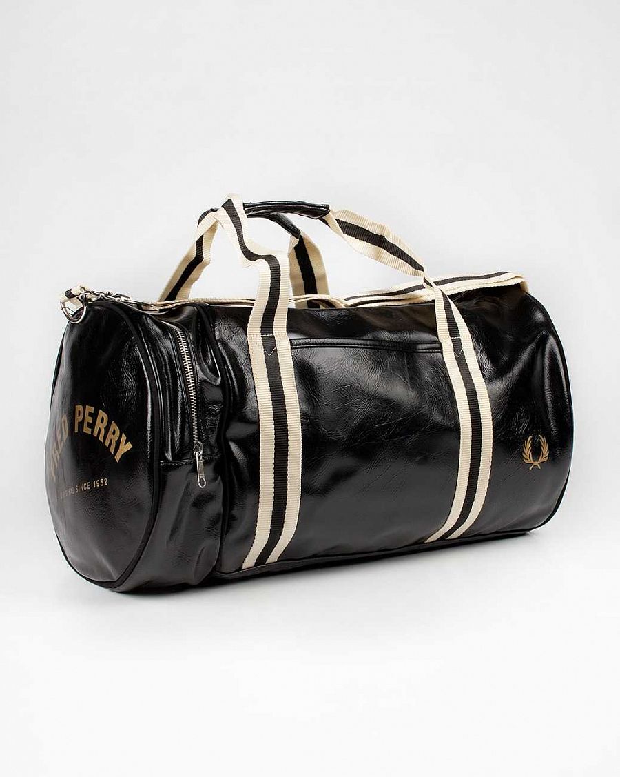 Сумка Fred Perry L1184 Classic Barrel Bag Black Gold отзывы