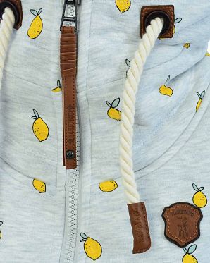 Толстовка женская на молнии с высоким воротом Naketano That is your oath Amazing Grey