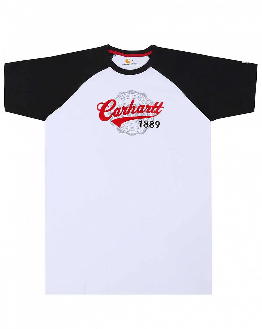 Футболка женская свободная Carhartt USA 8026 White Black отзывы