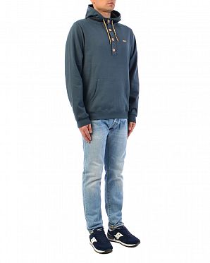 Толстовка мужская с капюшоном Iriedaily Hipster Hoody Steel Blue