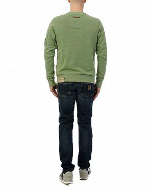 Толстовка мужская свитшот Naketano Laktoseintoleranz Vollbart Pine Green Толстовка мужская свитшот Naketano Laktoseintoleranz Vollbart Pine Green