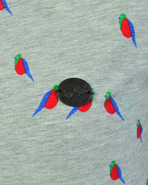 Платье женское короткий рукав и карманами Naketano El Majmuni Doofmann Grey-Green Head Платье женское короткий рукав и карманами Naketano El Majmuni Doofmann Grey-Green Head