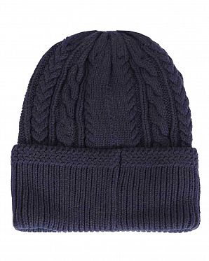 Шапка вязанная с подворотом FR2 Rib Stitch Made in Japan Navy