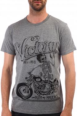 Футболка мужская Rum Knuckles Biker Victory Grey Футболка мужская Rum Knuckles Biker Victory Grey