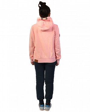 Толстовка женская с капюшоном Naketano Hier ist der Manager Sugar Pink Melange