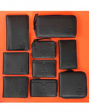 Кошелек Herschel Hank + Coin Leather RFID Black Pebbled Leather Кошелек Herschel Hank + Coin Leather RFID Black Pebbled Leather