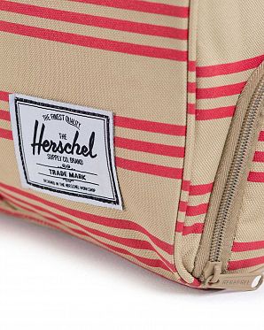 Сумка дорожная с отделом для обуви Herschel Novel Red Khaki Stripe Сумка дорожная с отделом для обуви Herschel Novel Red Khaki Stripe