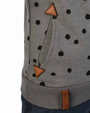 Толстовка женская с капюшоном Naketano Genitalalarm Dark Grey Melange Толстовка женская с капюшоном Naketano Genitalalarm Dark Grey Melange