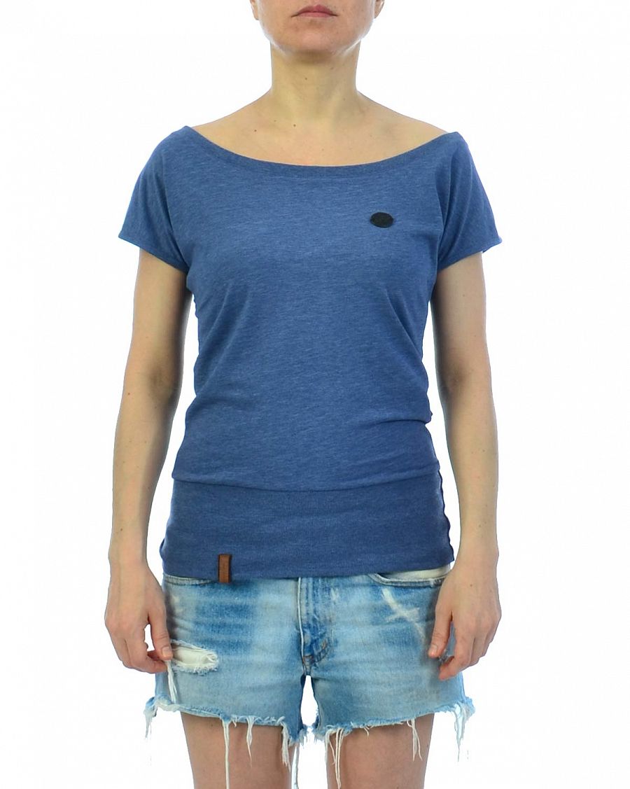 Футболка женская летняя на широкой резинке Naketano Wolle X Blue Melange отзывы Футболка женская летняя на широкой резинке Naketano Wolle X Blue Melange отзывы