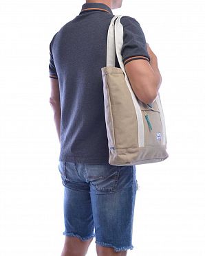 Сумка шоппер через плечо Herschel Herschel Market Canvas Washed Khaki Bone Teal