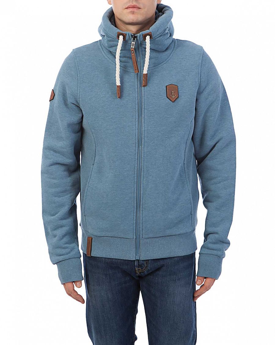 Толстовка мужская на молнии с капюшоном Naketano Full-Zip Hoodie Birol Pool Blue отзывы