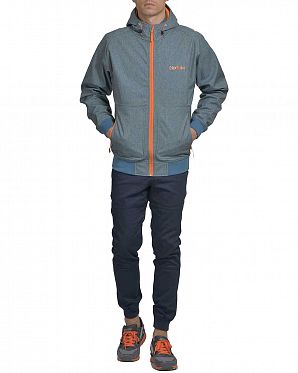 Ветровка водоотталкивающая на флисе Iriedaily City Shield 3 Grey Blue