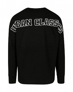 Футболка мужская с длинным рукавом Urban Classics Black White Футболка мужская с длинным рукавом Urban Classics Black White