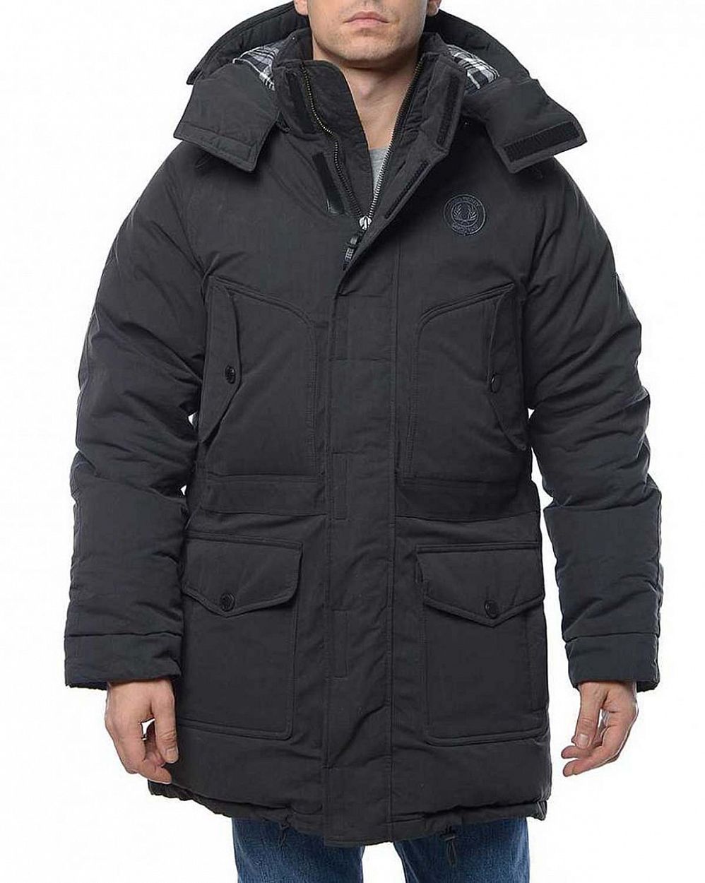 Парка пуховик мужской зимний Fred Perry J1286 Down Expedition Parka Black отзывы